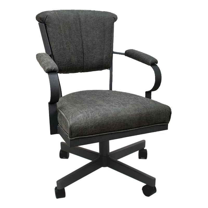 Swivel Metal Caster Dining Chair Miami Northwest Elk Grey Homesquare