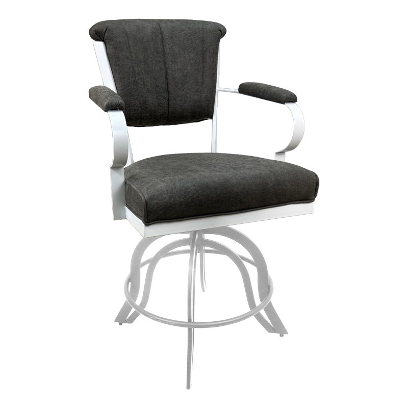 Miami Counter 26" Metal Bar Stools on A Base Northwest Elk White