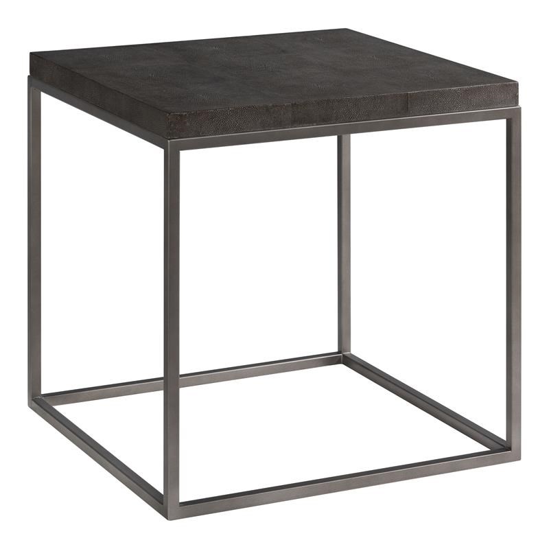 Lane Furniture Sleek Sophistication Traditional Wood End Table in Charcoal Gray