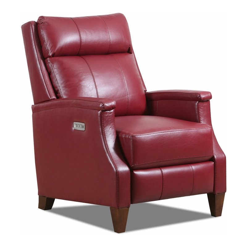 lane red leather recliner