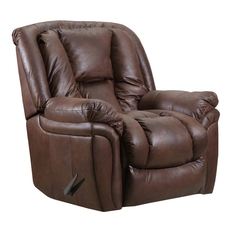 Lane Furniture 4216 Siesta Polyester Rocker Recliner in Vintage Brown