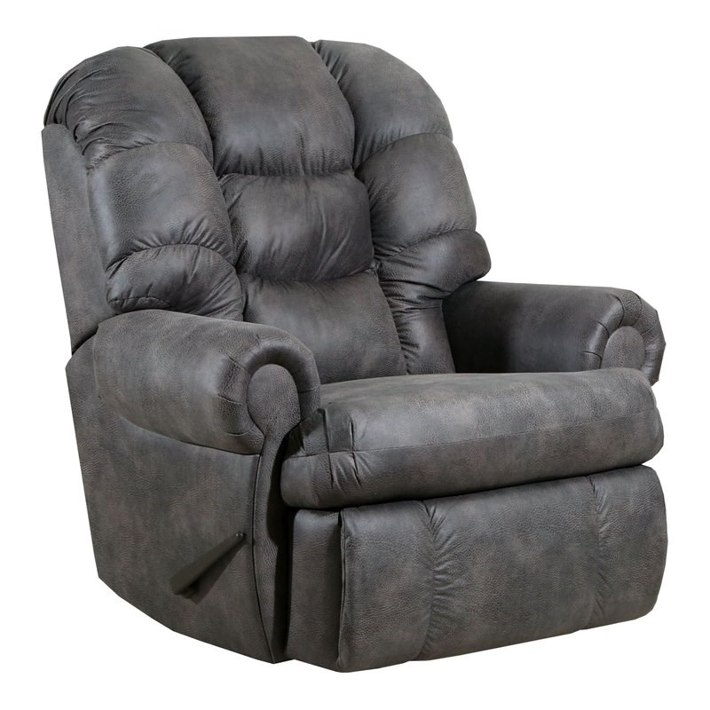 Lane Furniture 4501 Magnus Polyester H&M Rocker Recliner in Dorado Charcoal