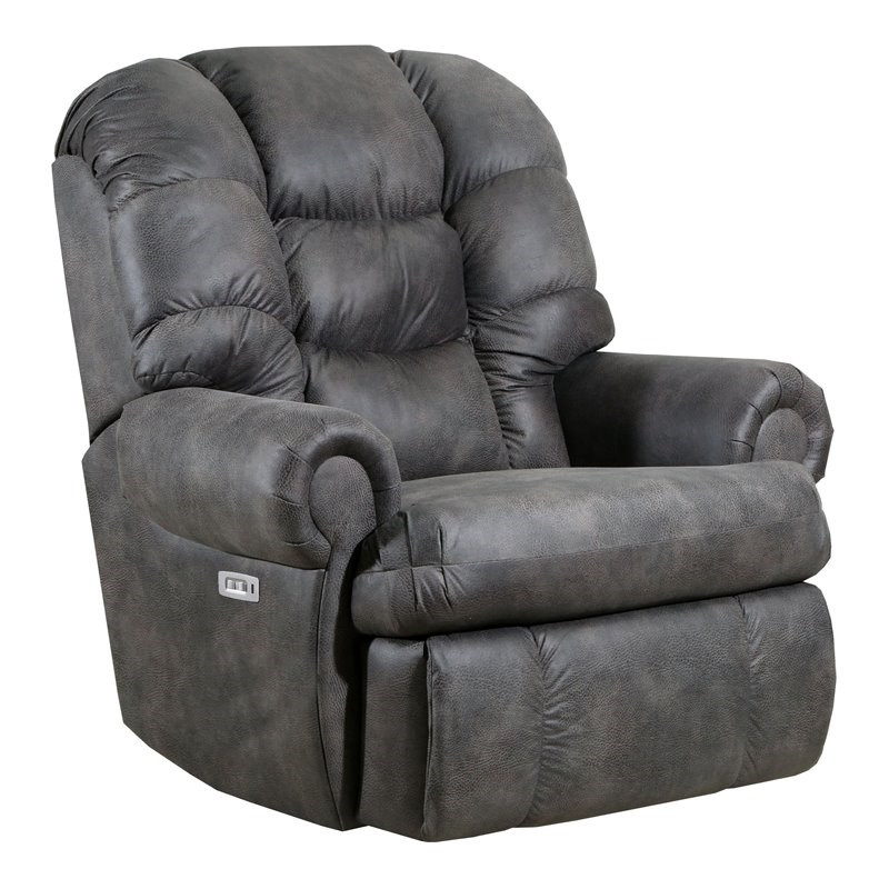 Lane Furniture 4501 Magnus Power H&M Rocker Recliner in Dorado Charcoal
