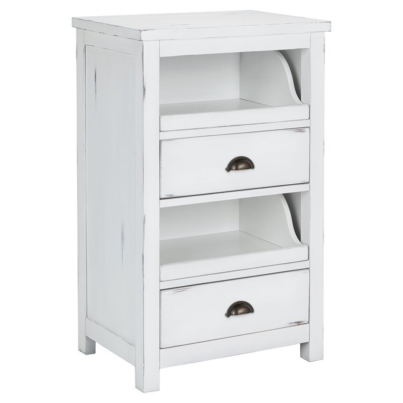 Lane Furniture Parker Coastal Wood Accent Small Chest in Antique White