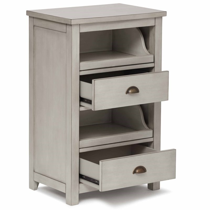 Lane Furniture Parker Coastal Wood Accent Small Chest in Graystone