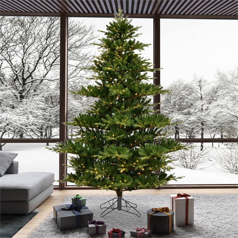 Vickerman 9' Plastic Sherwood Fir LED Lights Artificial Christmas Tree in Green