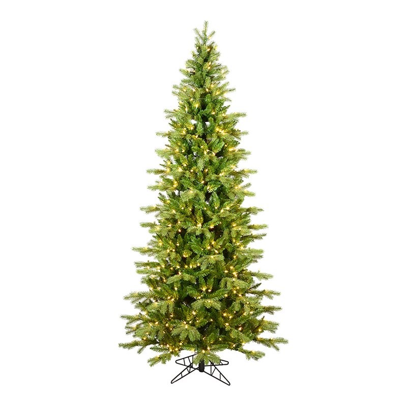 Vickerman 10' Balsam Spruce Slim Clear Lights Artificial Christmas Tree in Green