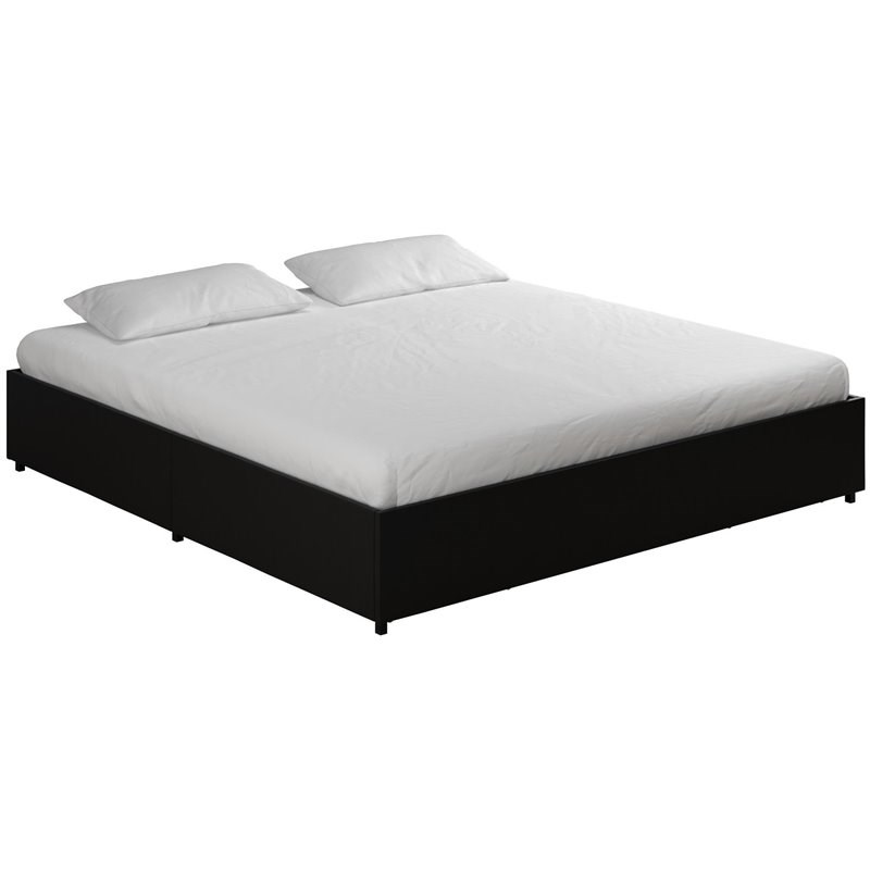 Realrooms Alden Platform Bed With Storage Drawers King Size In Black Homesquare Realrooms Alden Platform Bed With, Black King Size Platform Bed With Storage