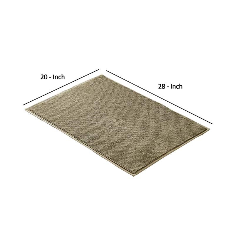 Salzburg Fabric Reversible Bath Rug with Quick Drying Loops in Brown