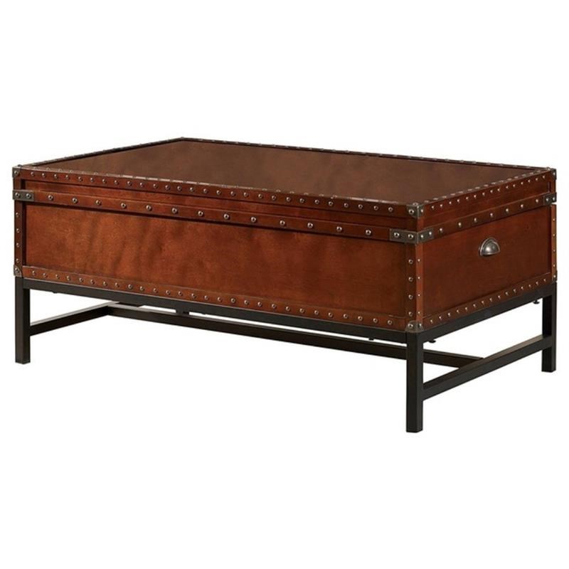 Milbank Industrial Coffee Table in  Cherry Finish