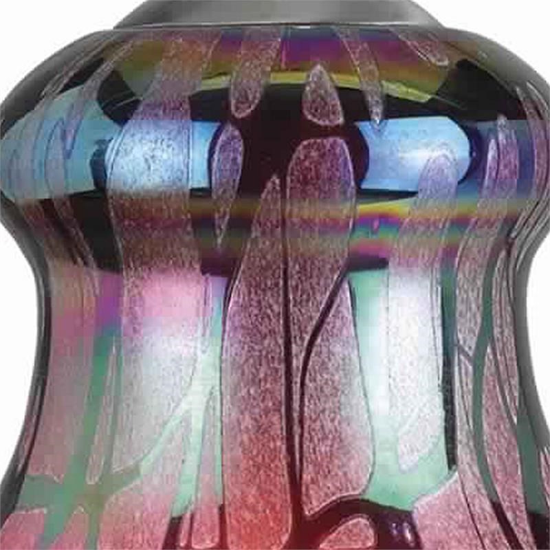 Bell Design Glass Shade Pendant Lighting with Canopy in Multicolor