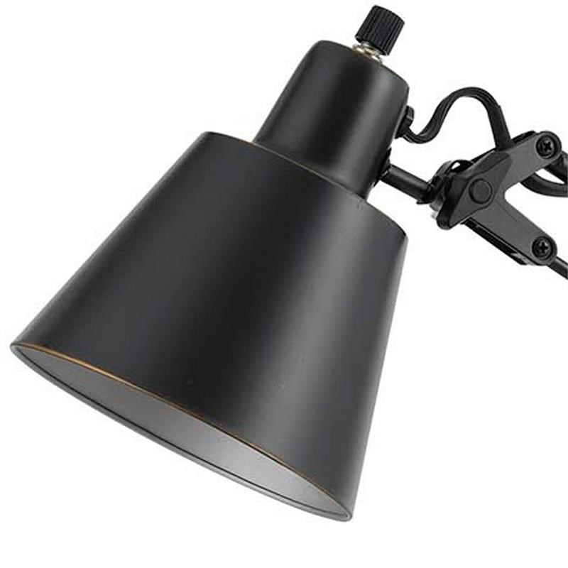 60W Metal Task Lamp with Adjustable Arms and Swivel Head with set of 2 in Black