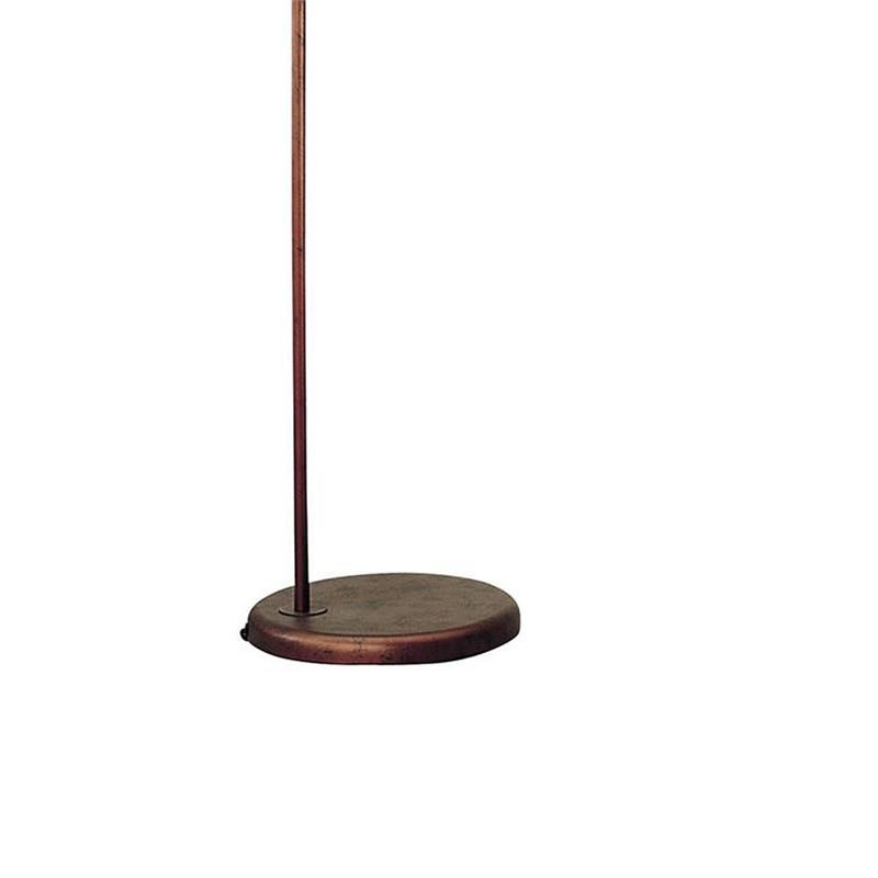 3 Way Metal Floor Lamp with Arc Design and Compressed Mica Shade in Bronze