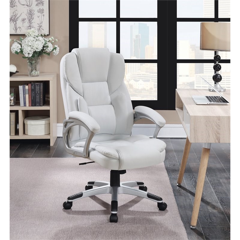 Contemporary Executive High Back Chair in White