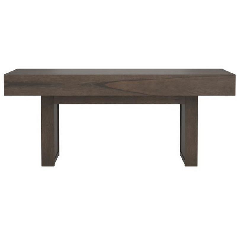 Rectangular Wooden Top Coffee Table with 1 Hidden Side Drawer  Taupe Gray
