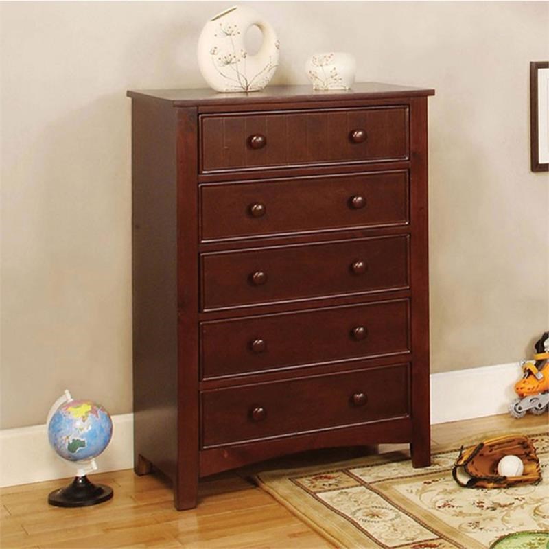 Transitional Style Wooden Chest  Brown