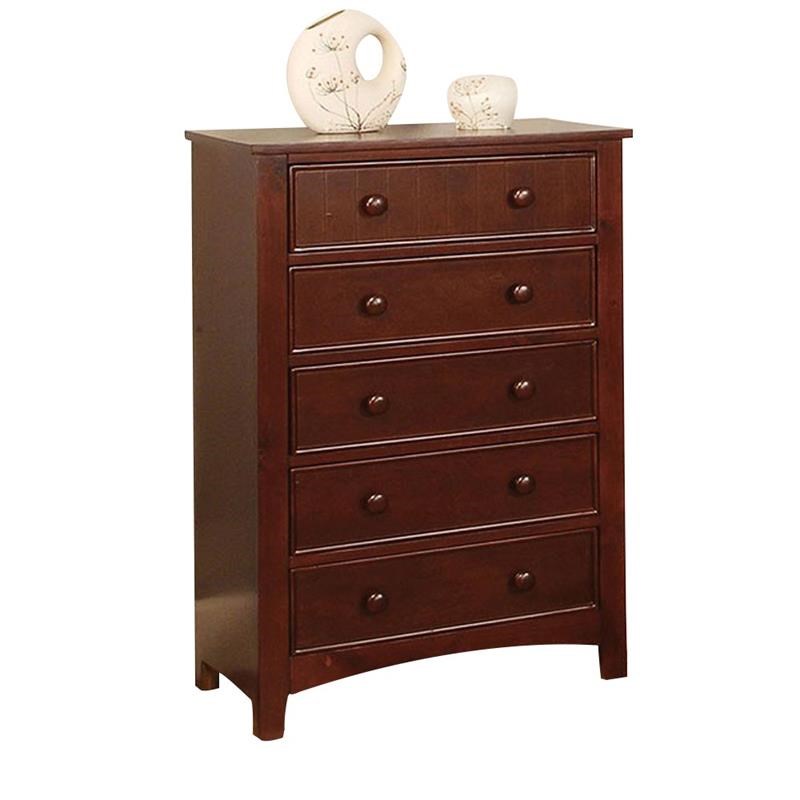 Transitional Style Wooden Chest  Brown