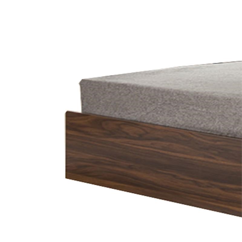 Wooden Twin Size Chest Bed With 3 Drawers  Dark Walnut Brown