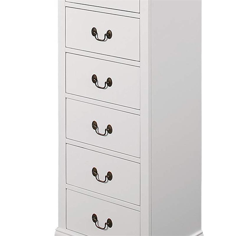 Wooden Six Drawer Lingerie Chest  Grey