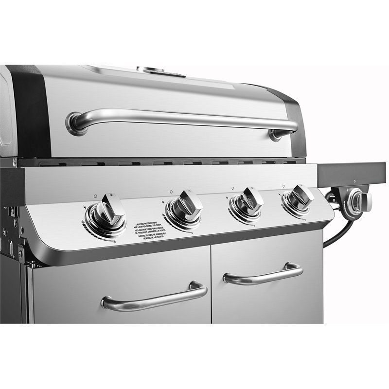 Dyna-Glo 4-burner Stainless Steel Premier Propane Gas Grill in Silver Finish