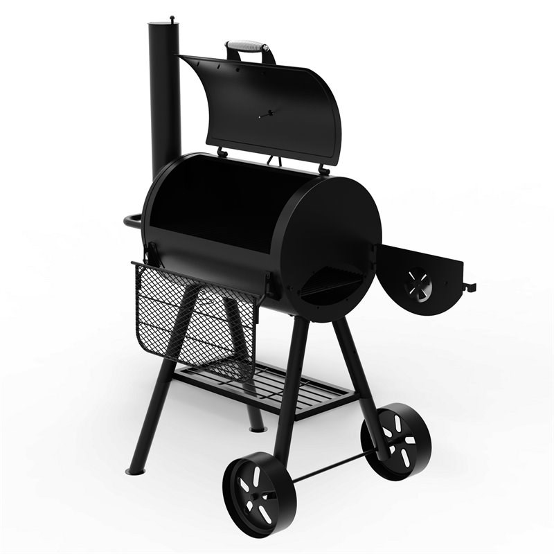 Dyna-Glo Transitional Metal Heavy-Duty Compact Barrel Charcoal Grill in Black