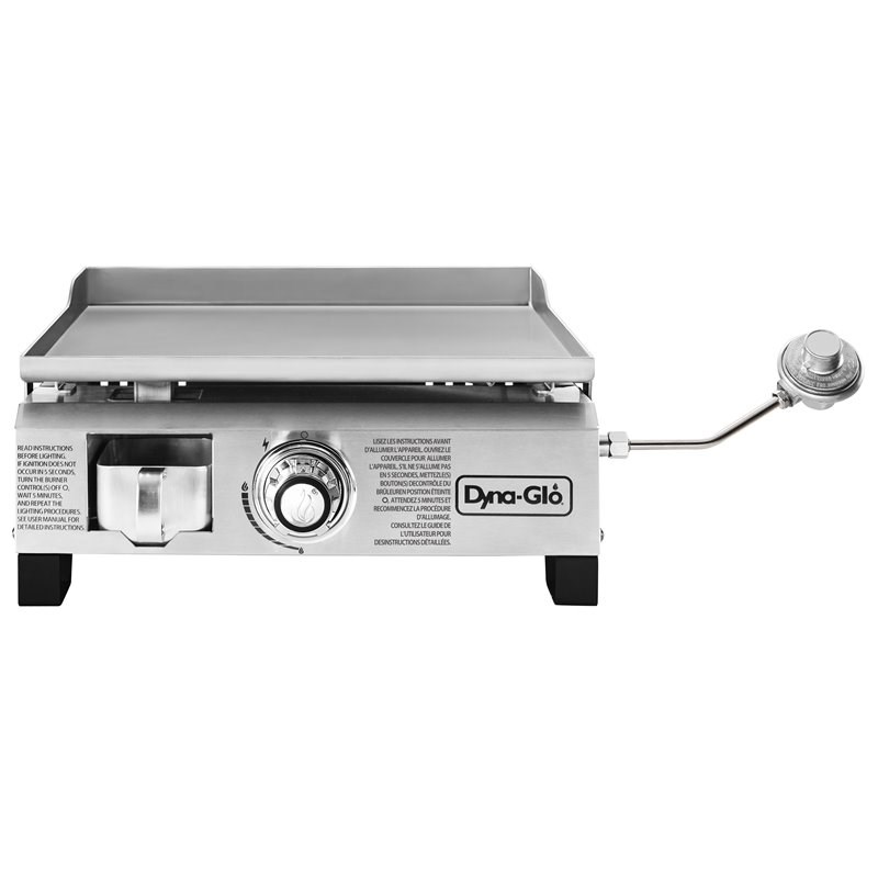 Dyna-Glo Metal Portable Liquid Propane Gas Griddle in Silver Finish