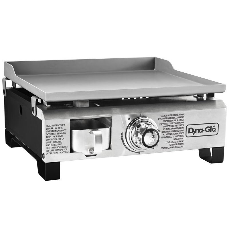 Dyna-Glo Metal Portable Liquid Propane Gas Griddle in Silver Finish