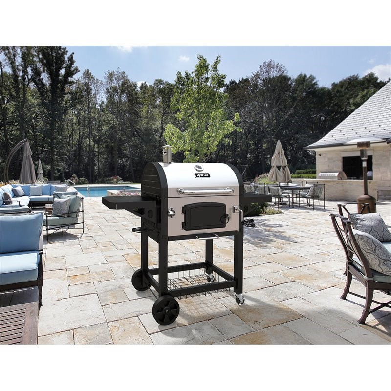 Dyna-Glo Metal Large Premium Charcoal Grill in Silver and Black