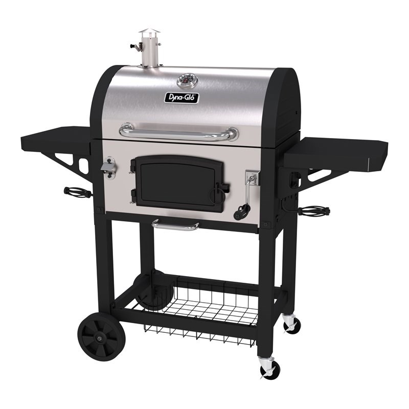Dyna-Glo Metal Large Premium Charcoal Grill in Silver and Black