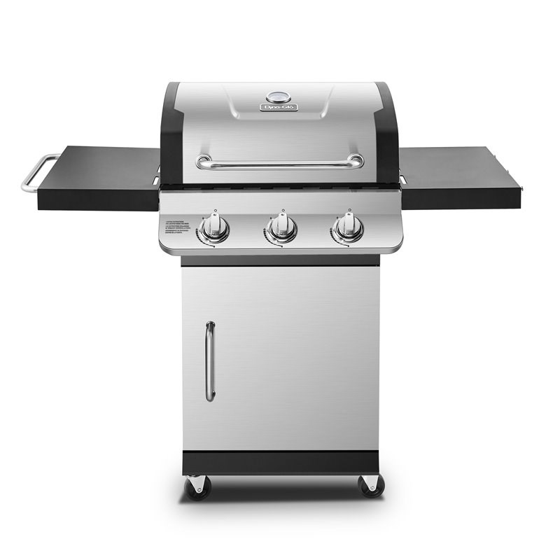 Dyna-Glo 3-burner Metal Premier Natural Gas Grill in Silver Finish