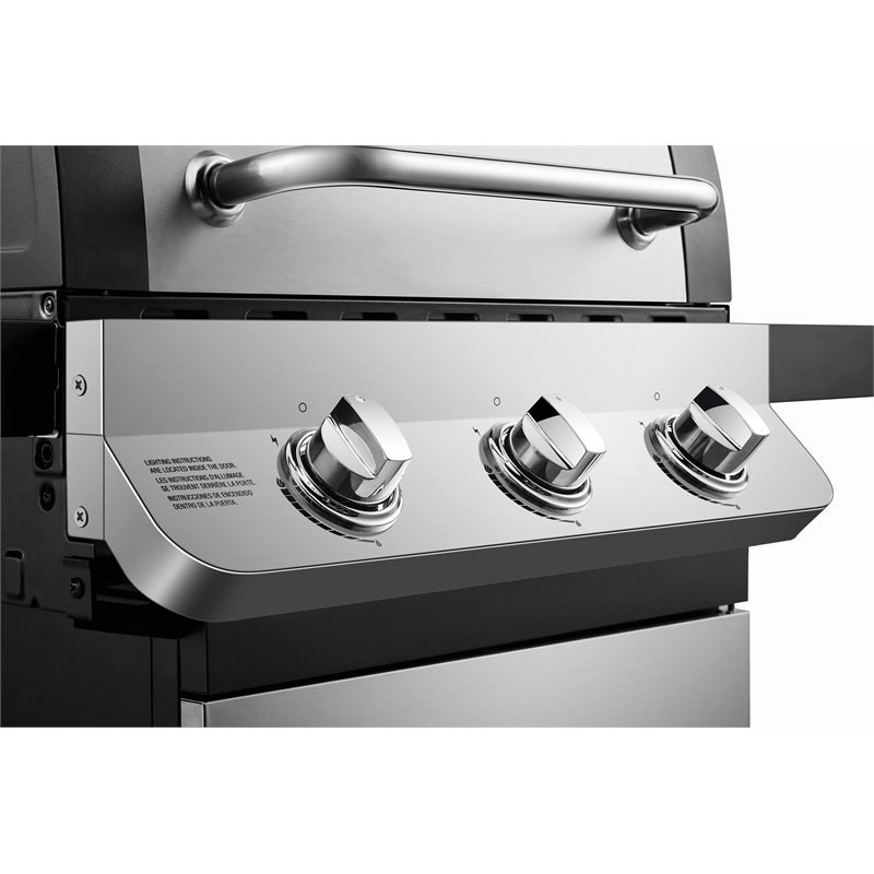 Dyna-Glo 3-burner Metal Premier Natural Gas Grill in Silver Finish