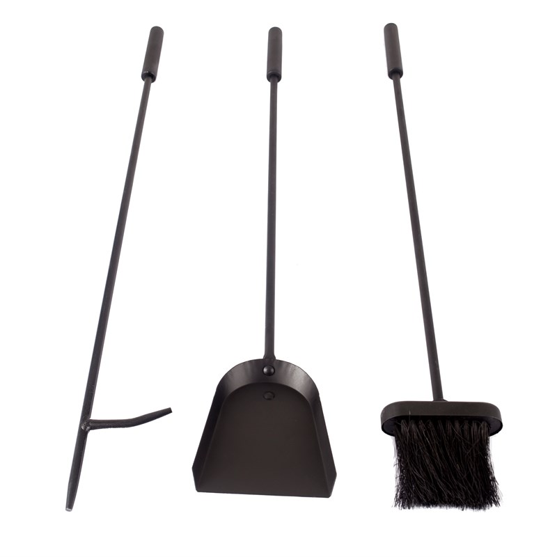 Pleasant Hearth 4-piece Transitional Metal Fireplace Toolset in Black