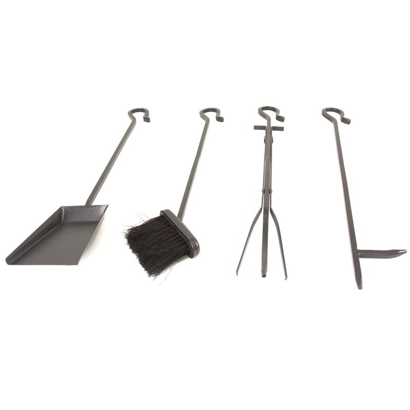 Pleasant Hearth Sheffield 5-piece Metal Fireplace Toolset in Vintage Iron Bronze