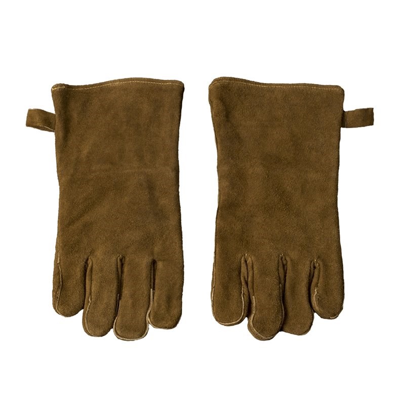 Pleasant Hearth Transitional Fabric Fireplace Gloves in Brown