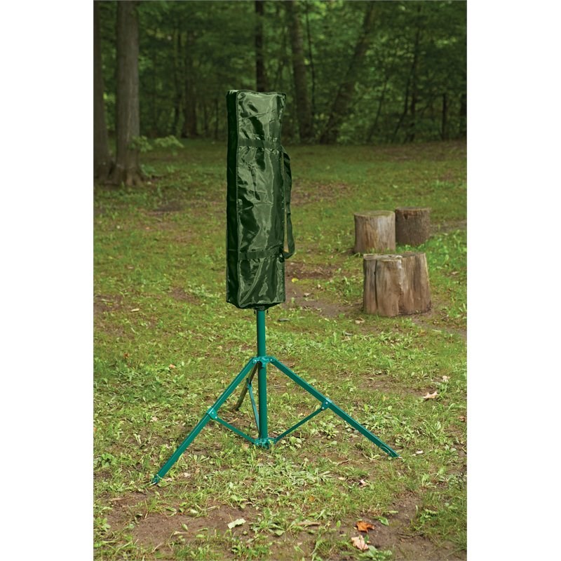 Greenway Transitional Aluminum Portable Outdoor Rotary Clothesline in Green
