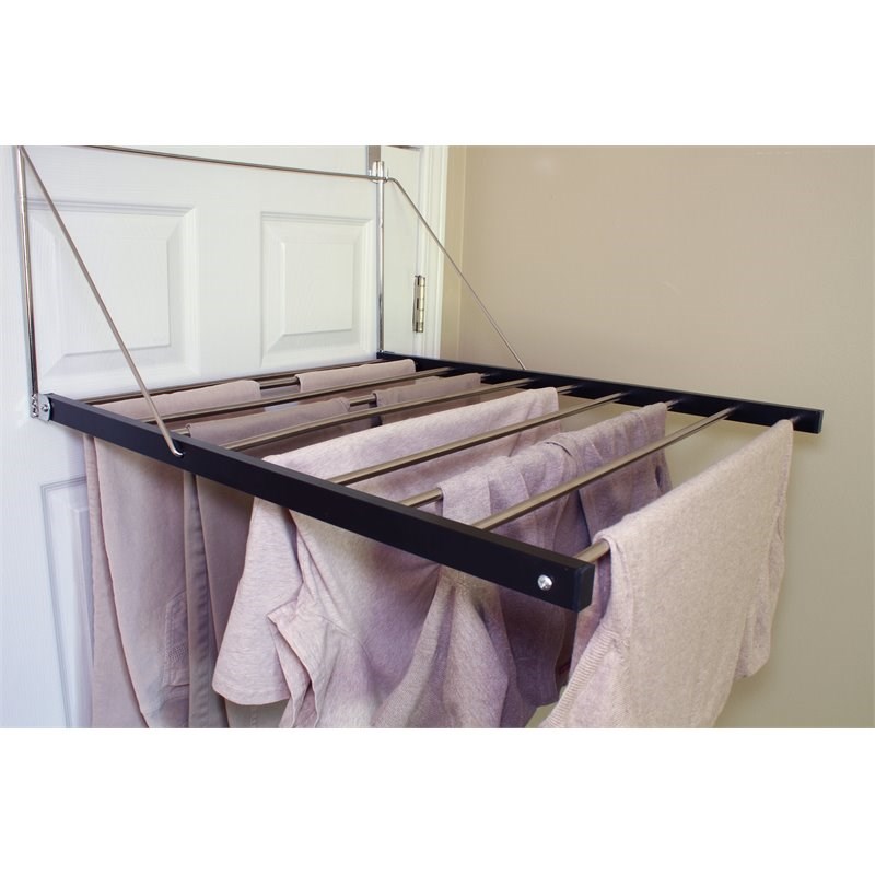 Greenway Transitional Stainless Steel Over-the-Door Drying Rack in Silver