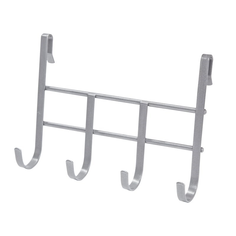 Greenway 4-tier Transitional Metal Mobile Storage Cart with Side Hooks in Silver