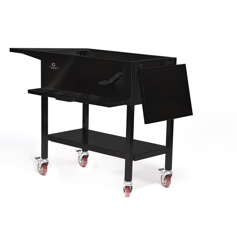 IG Charcoal BBQ Coated Steel Barbecue in Matte Black