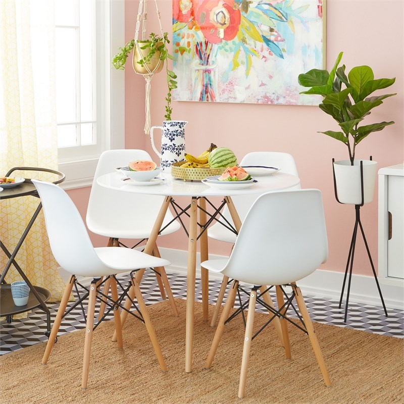 4 Person Modern Dining Table Set & 4 Chairs