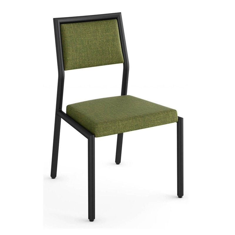 Amisco Jacob Polyester and Metal Dining Chair in Green/Black