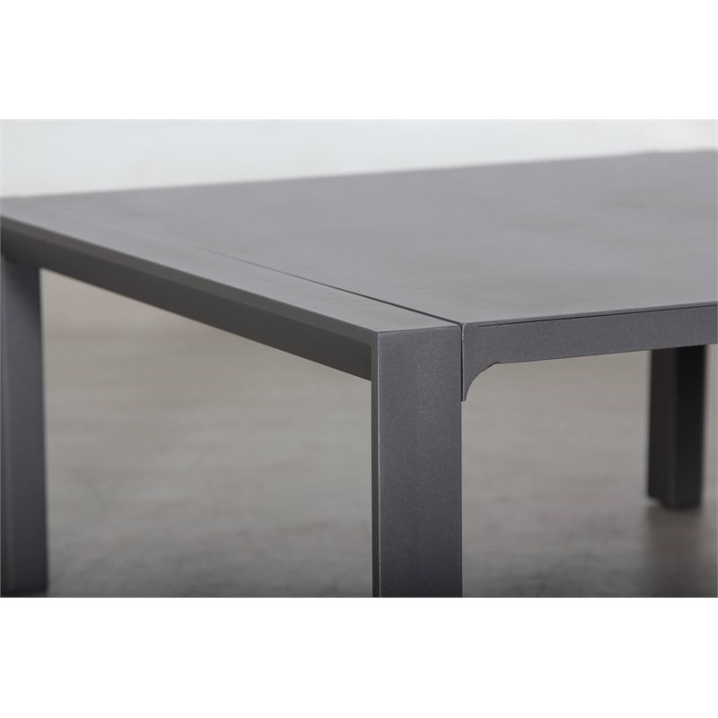 Cabo Aluminum Frame Coffee Table in Gray