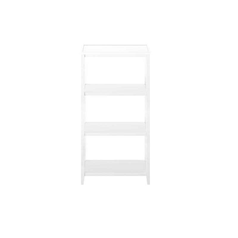 New Ridge Home Goods 3-tier Tall Traditional Wooden Bookcase in White