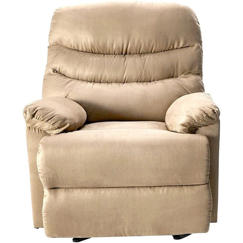 Nathaniel Home Anthony Microfiber Upholstered Recliner in Mocha