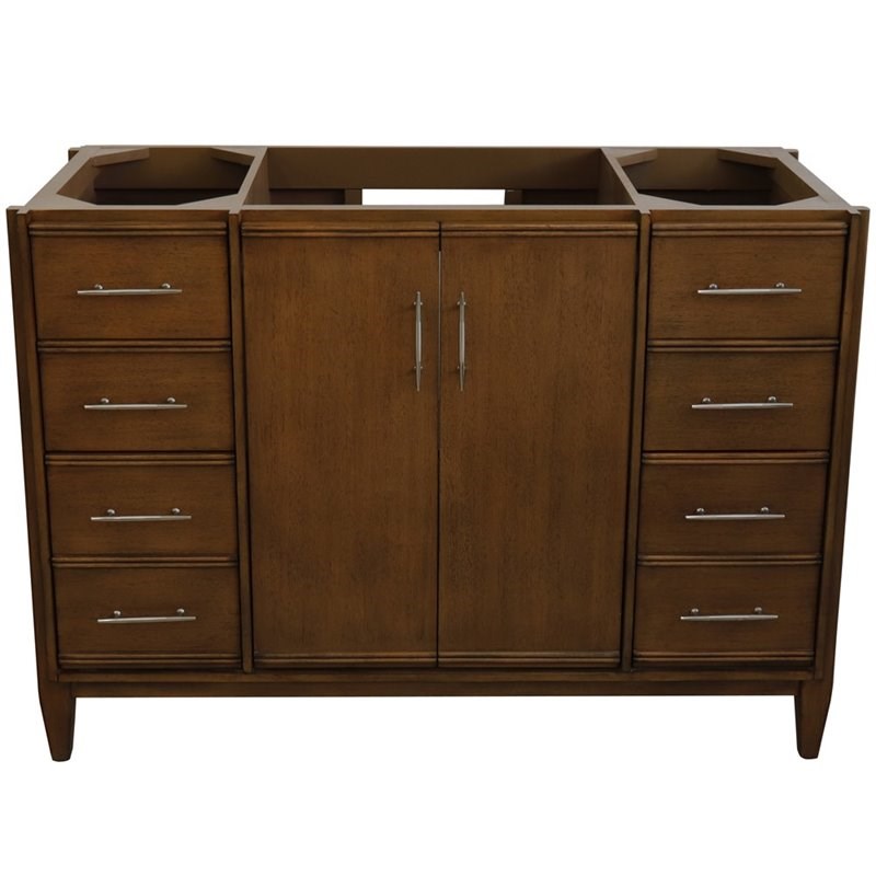MCM 48" Single Sink Solid Wood Vanity in Walnut Only) Homesquare