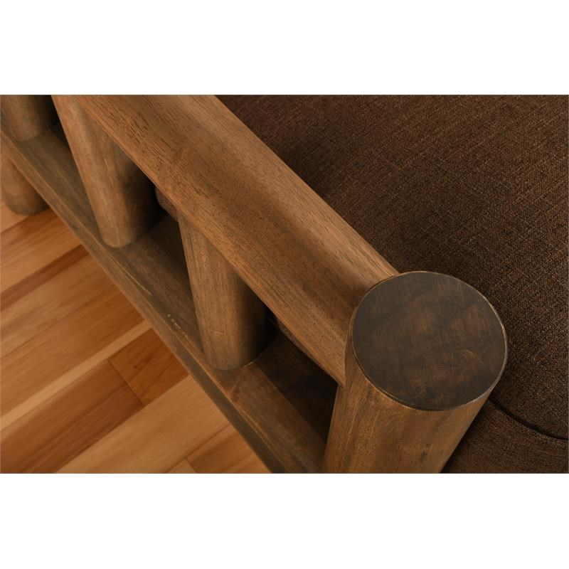 Kodiak Furniture Lodge Solid Wood Frame with Storage Drawers in Rustic Walnut