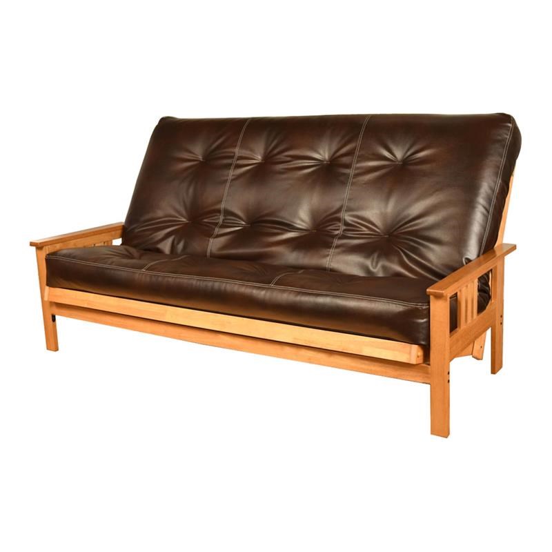 Kodiak Furniture Monterey Butternut Queen-size Futon with Java Brown Mattress