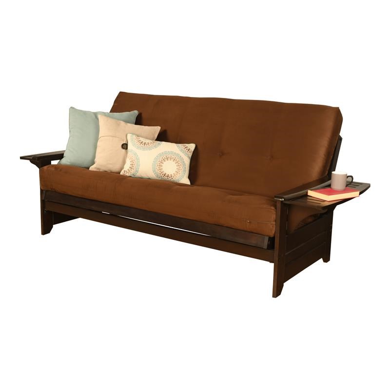 Kodiak Furniture Phoenix Frame with Suede Fabric Mattress in Brown/Espresso
