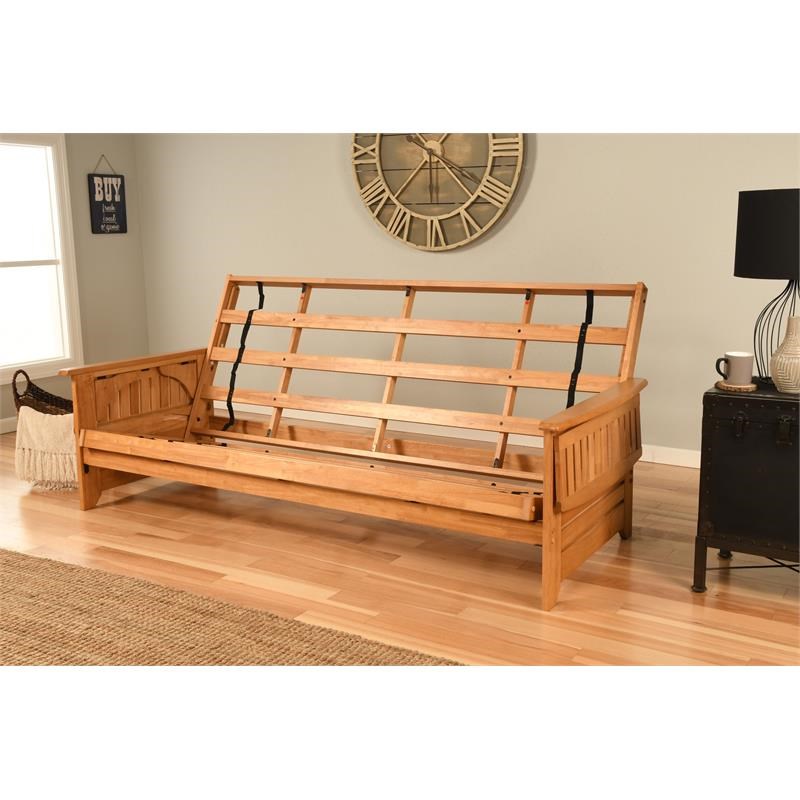 Kodiak Furniture Phoenix Queen-size Butternut Wood Futon-Thunder Gray Mattress