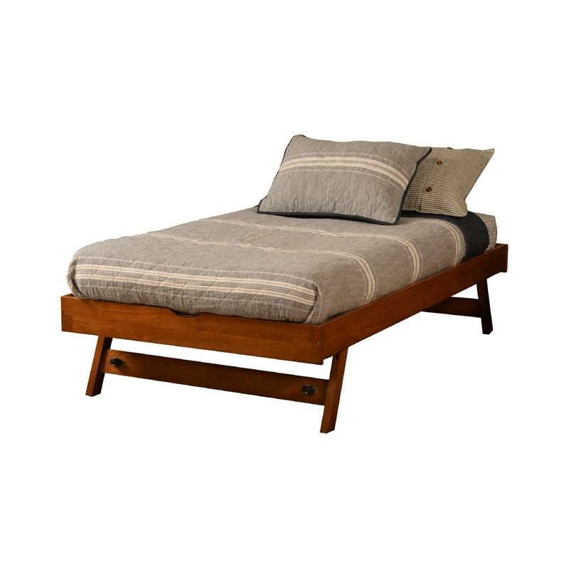 Kodiak Furniture Boho Wood Pop Up Bed with Barbados Brown Frame