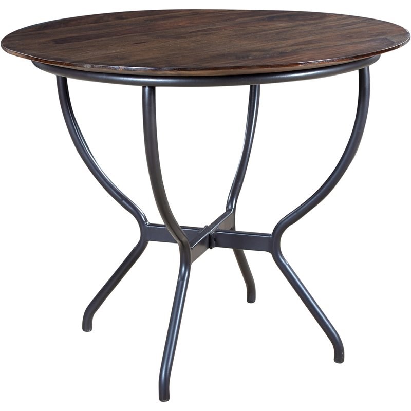 Coast To Coast Imports Adler Solid Wood Top Dining Table in Honey Brown